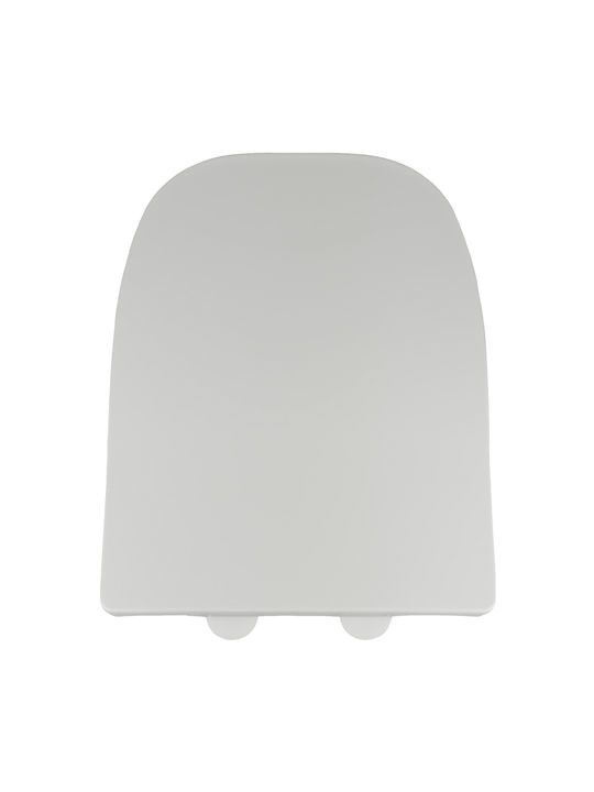 Elvit Plastic Soft Close Toilet Slim Seat White 40-45cm