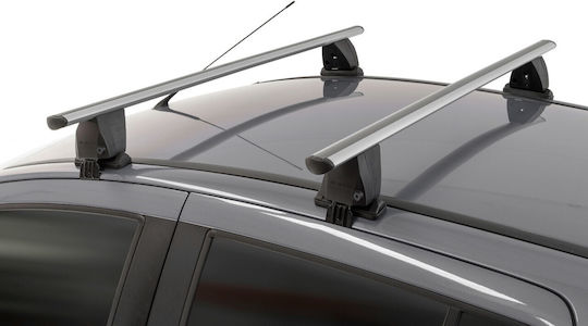 Menabo Bare De Acoperiș Din Aluminiu Delta 137cm Pentru Daihatsu Sirion 5D 2004-2011 Set Cu Picioare Argintii