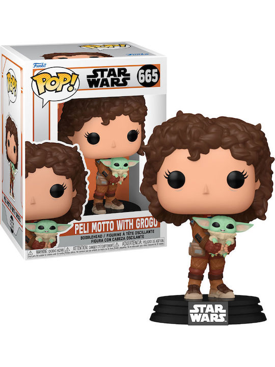 Funko Pop! Movies: Star Wars: The Mandalorian - Peli Motto with Grogu 665 Bobble-Head