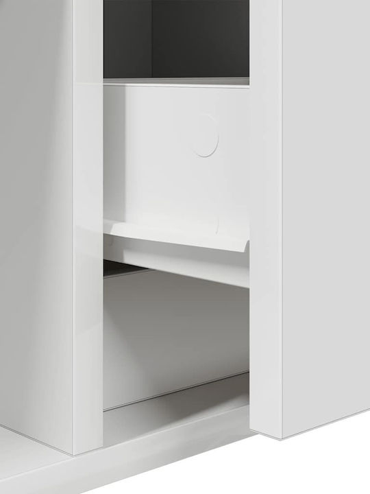 Έπιπλο Τηλεόρασης Λευκό Μ100xΠ31xΥ25.5cm