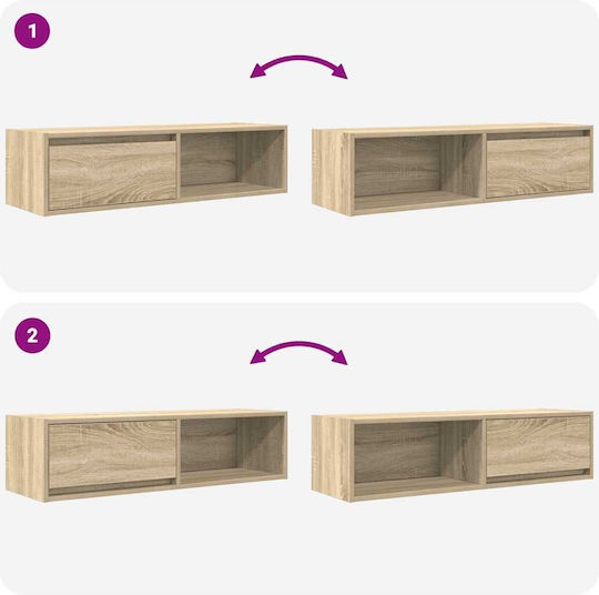 TV Stand Brown 100x31x25.5cm