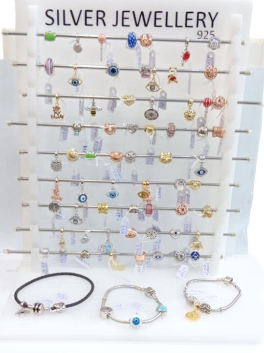 Kalliopi Silver Charm Inimă Din Argint Plăcut Cu Aur Roșu