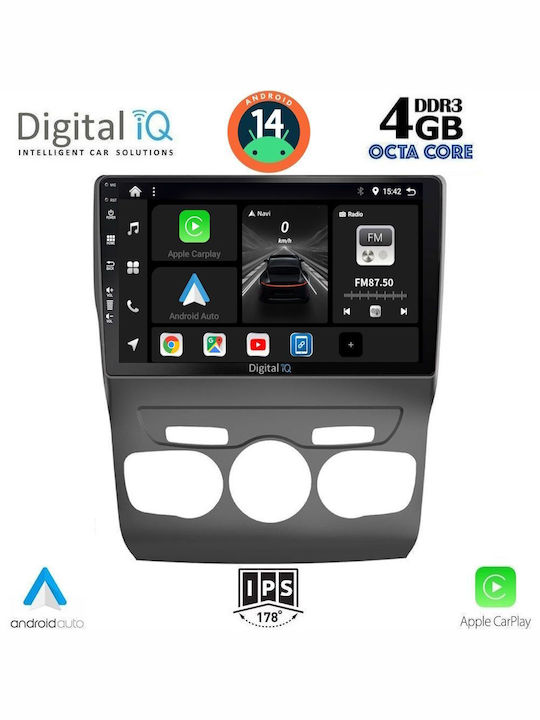 Digital IQ Car Audio System for Citroen C4 / DS4 2011-2018 (Bluetooth/USB/WiFi/GPS/Apple-Carplay/Android-Auto) with Touch Screen 10"