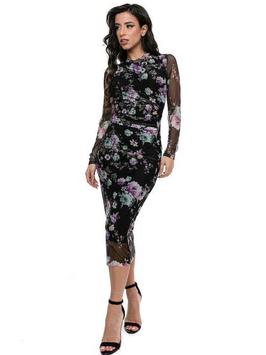 RichgirlBoudoir Midi Abendkleid Animal Print