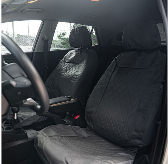 Kaver Autositzbezüge Diamond Front Deckelsatz Grau 2 Stück