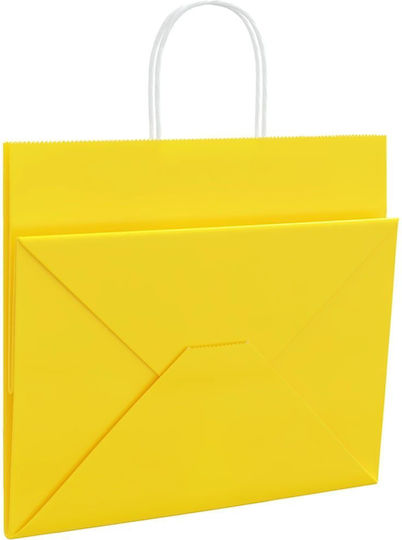 vidaXL Paper Bag for Gift Yellow 32x28x22cm. 50pcs