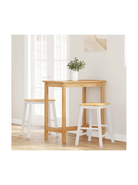 Hocker Bar mit Rückenlehne Hölzernes Coffee 2Stück 52x41x63cm