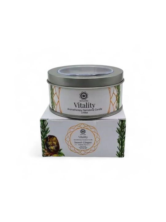 Κερί Πολύτιμους Λίθους Gemstone Candle Vitality Sweet Ginger