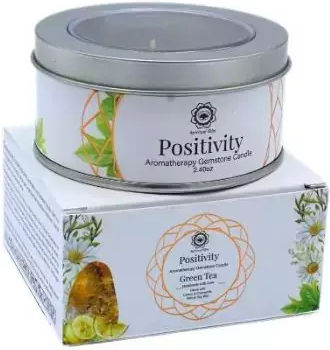 Κερί Πολύτιμους Λίθους Gemstone Candle Positivity Green Tea