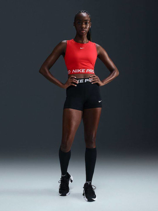 red and black nike crop top