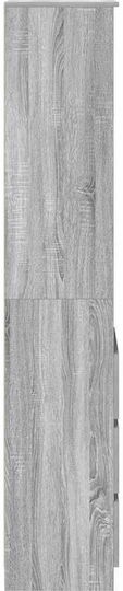Grey Sonoma Bookcase 37.5x35x180cm