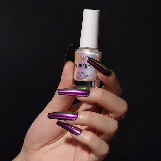 Bluesky Aurora Chrome Liquid Lac03 Roz Metalic 5ml
