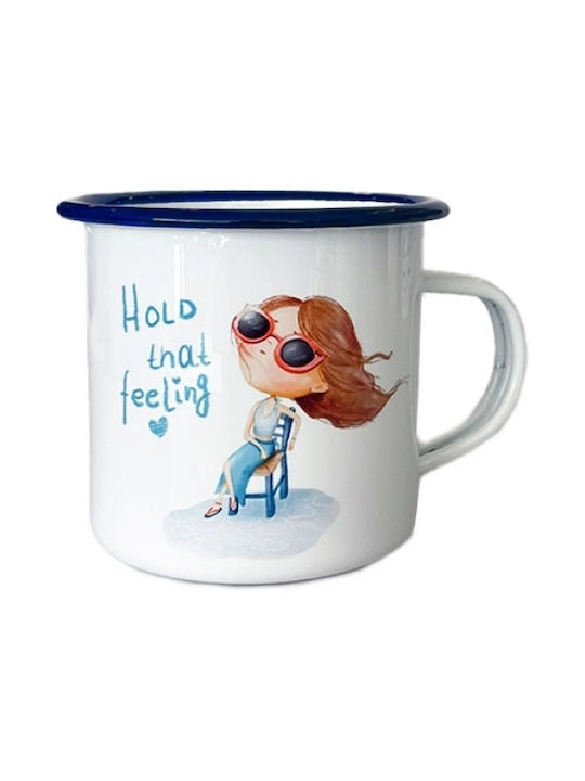 Емайлирана чаша Greek Me Up 360ml Girl Tct11308