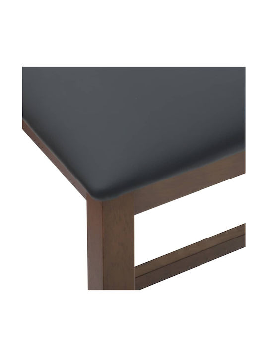 Stool Bar with Backrest Wooden Coffee 2pcs 52x41x63cm