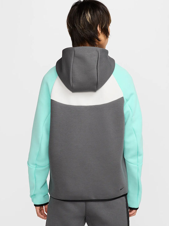 nike tech fleece green grey