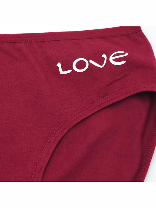 High-waisted Women's Slip Burgundy