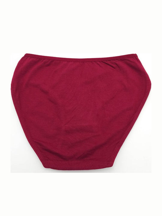 High-waisted Women's Slip Burgundy