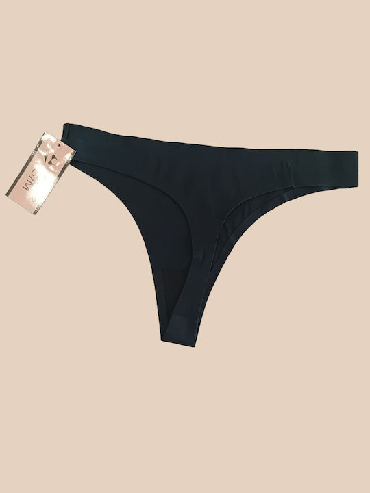 Luna Women's String Seamless Black