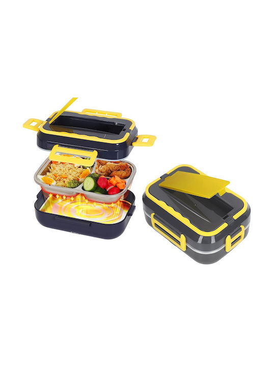 Elektrische Behälter Lunchbox Inox Schwarz 900ml 1Stück