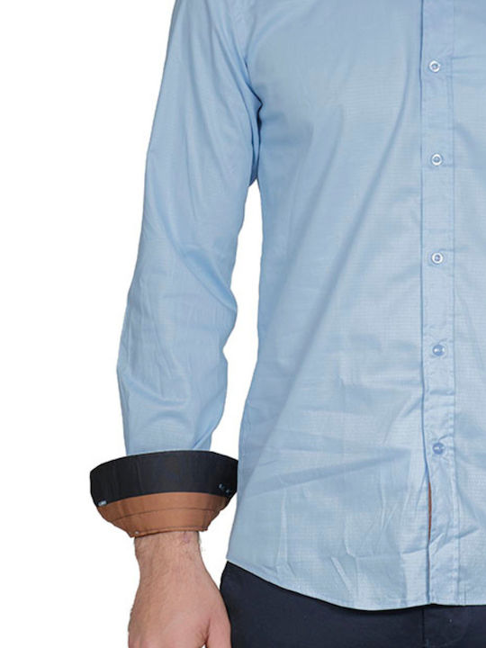 Long-sleeved Cotton Shirt Sky Blue