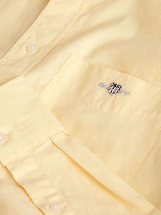 Long-sleeved Cotton Shirt Yellow