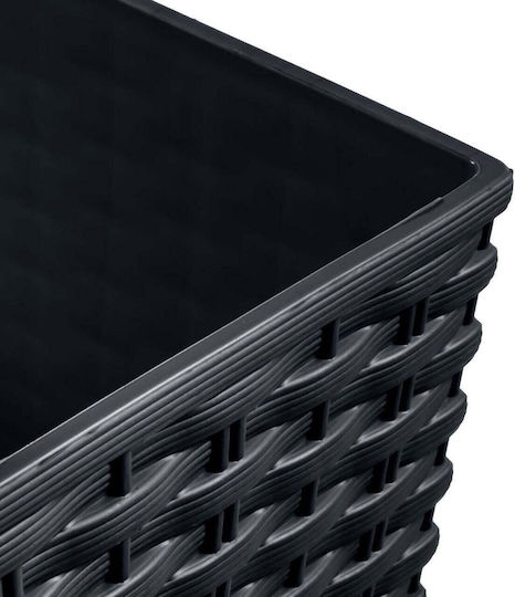 Prosperplast Саксия Пластмаса Антрацит 32x32x32.5см.