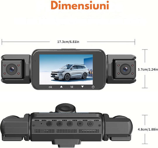 Set Camera DVR Auto 1080P cu Ecran 3" pentru Parbriz & Camera de Marsarier