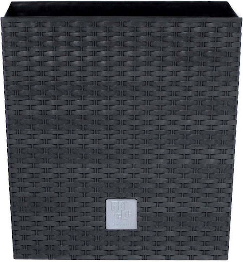 Prosperplast Саксия Пластмаса Антрацит 32x32x32.5см.