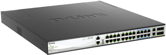 D-Link D-Link DMS-3130-30TS Управление на L2 PoE++ Switch с 24 Портове Гигабитови (1Gbps) Ethernet