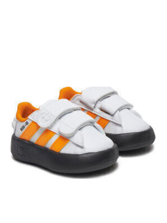 Grand Court 2.0 Kinder Sneakers mit Klettverschluss Weiß