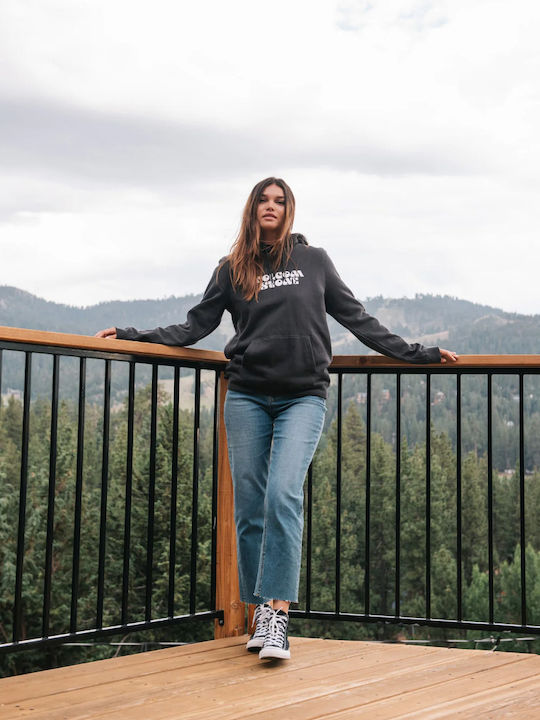 Truly Long Women's Sweatshirt Hooded Vintage Black