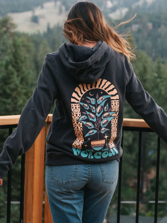 Truly Long Women's Sweatshirt Hooded Vintage Black