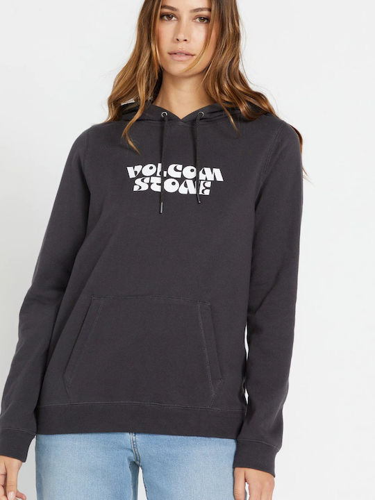Truly Long Women's Sweatshirt Hooded Vintage Black