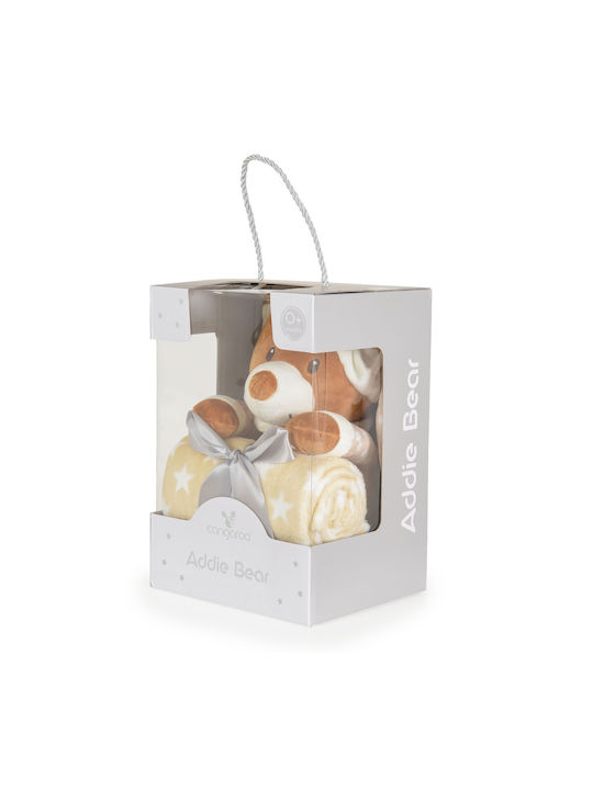 Cangaroo Blanket Nursery Swaddling Blankets Addie Bear Beige with Animal 75x90cm