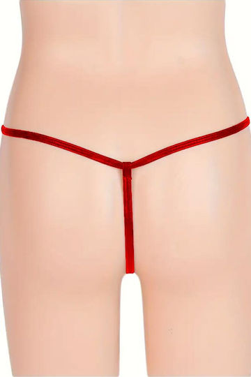 Women's Underwear Annamu Vinyl Thong Red A-1017