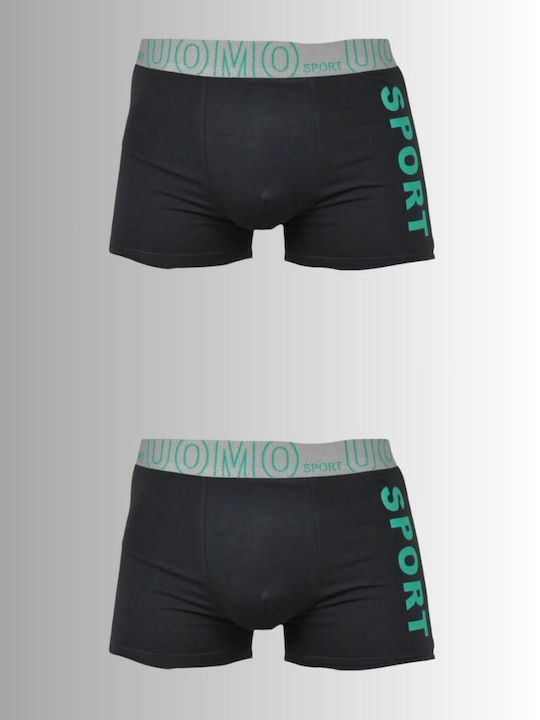 Uomo Men's Boxers 2Pack Green