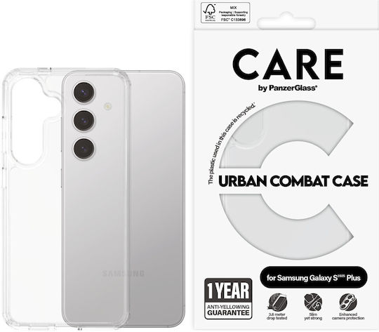 CARE by PanzerGlass Flagship Urban Combat Back Cover Silicone / Plastic Transparent (Galaxy S25+)