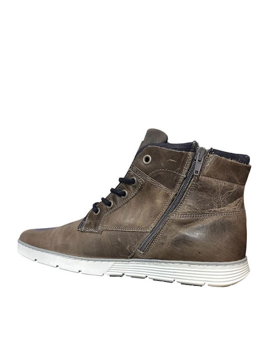 Leather Gray Men's Boots Anatomical