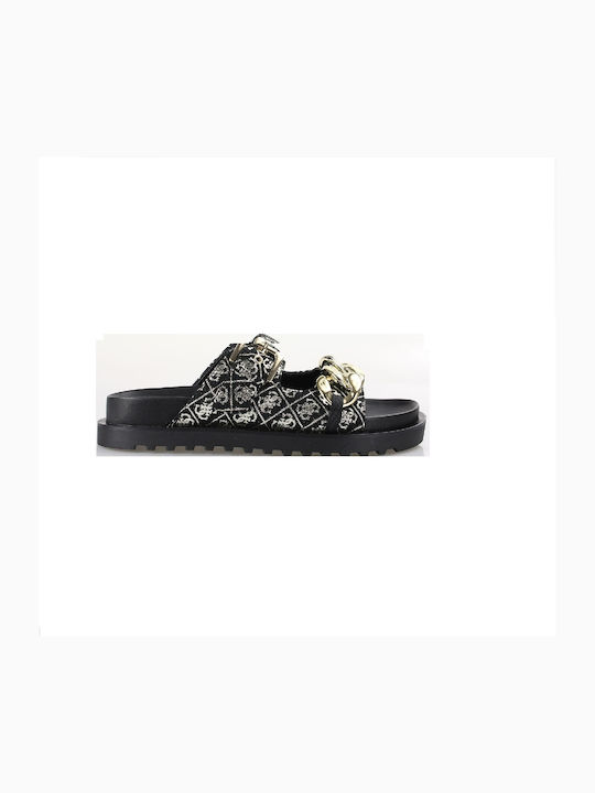 Guess Women's Flat Sandals Flatforms in Black Color