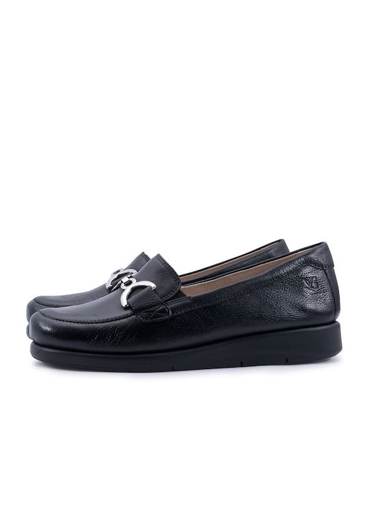 Caprice Leder Damen Loafers in Schwarz Farbe