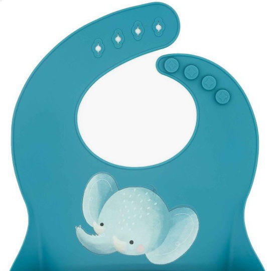 Sassi Junior Lätzchen Silikon mit Tasche Gray für 6 m+