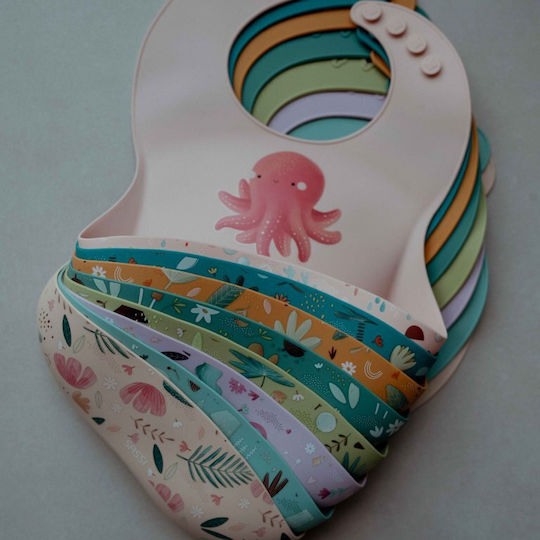 Sassi Junior Bib Silicone with Pocket Green for 6 m+