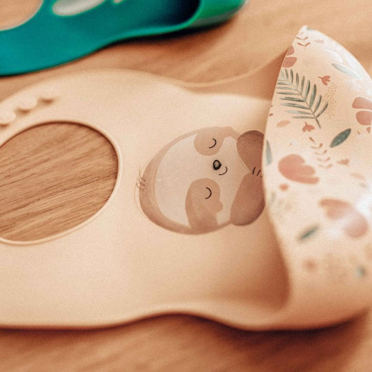 Sassi Junior Σαλιάρα Σιλικόνης με Τσέπη Κίτρινη για 6 m+
