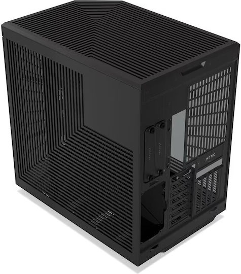HYTE Y70 Touch Infinite Геймърско бюро Midi Tower Компютърна кутия със страничен прозорец Черен