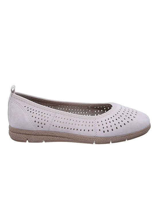 Tamaris Anatomic Leather Ballerinas Beige