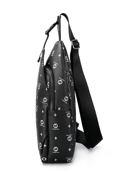 Geantă pentru bărbați Pentru piept Black with White Design