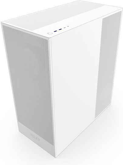 NZXT H7 Flow (2024) Gaming Midi Tower Κουτί Υπολογιστή με Πλαϊνό Παράθυρο Λευκό
