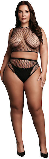 Set Διχτυωτό Αμάνικο Μπλουζάκι Εσώρουχο Xl/4xl