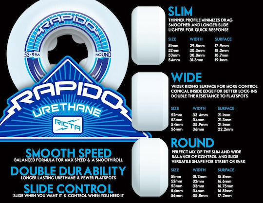 Ricta Wheels Reflective Naturals Super Slim 101a White Ric-skw-5194