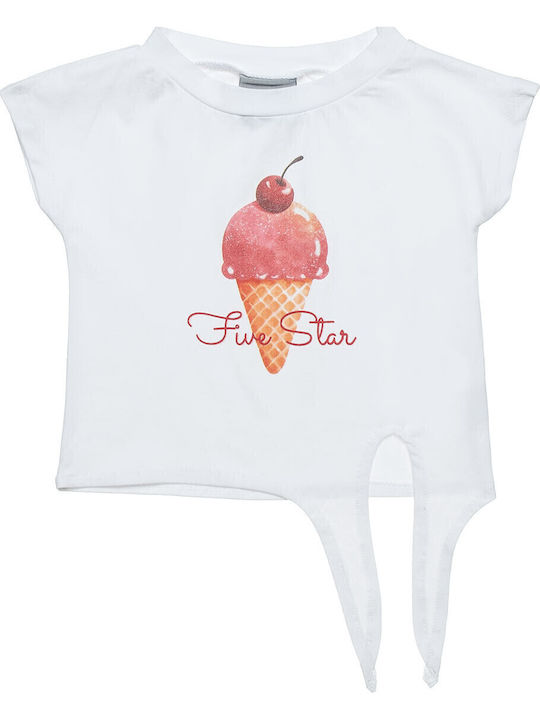 Kinder-Set mit Leggings Sommer 2Stück Weiß